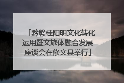 黔赣桂阳明文化转化运用暨文旅体融合发展座谈会在修文县举行