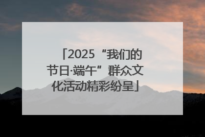 2025“我们的节日·端午”群众文化活动精彩纷呈