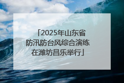 2025年山东省防汛防台风综合演练在潍坊昌乐举行