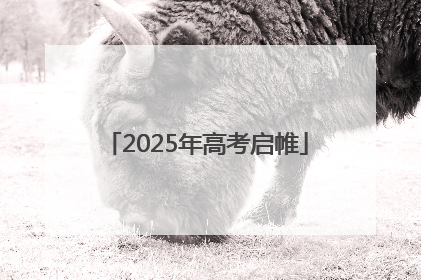 2025年高考启帷