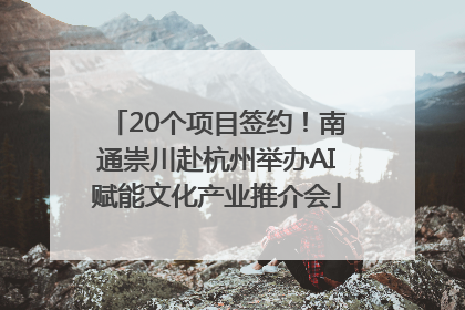 20个项目签约！南通崇川赴杭州举办AI赋能文化产业推介会