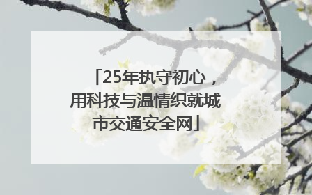 25年执守初心，用科技与温情织就城市交通安全网