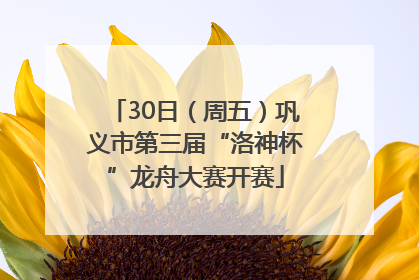 30日（周五）巩义市第三届“洛神杯”龙舟大赛开赛
