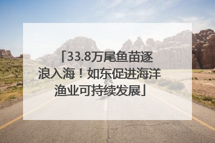 33.8万尾鱼苗逐浪入海！如东促进海洋渔业可持续发展