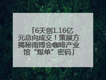 6天创1.16亿元意向成交！策展方揭秘南博会咖啡产业馆“爆单”密码